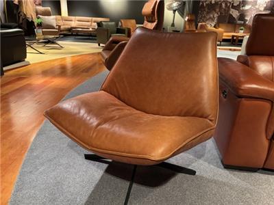 Lederland EINDHOVEN Showroommodel Carlos bijzetfauteuil draaibaar